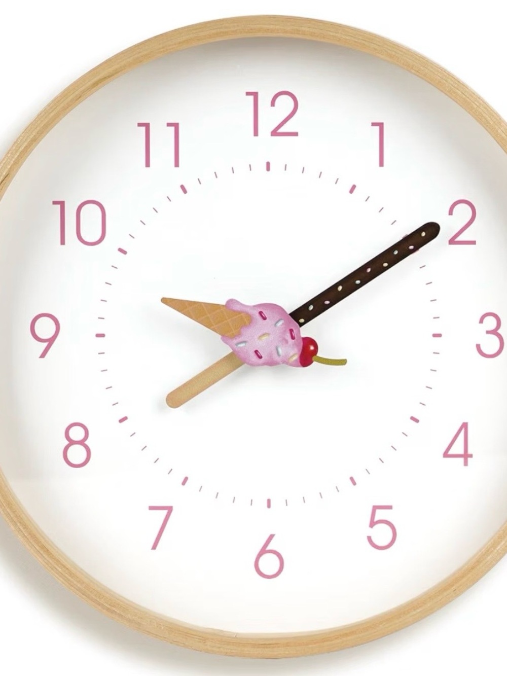 10 Inch Wall Clock, Cute Ice Cream Design Decorative Clock